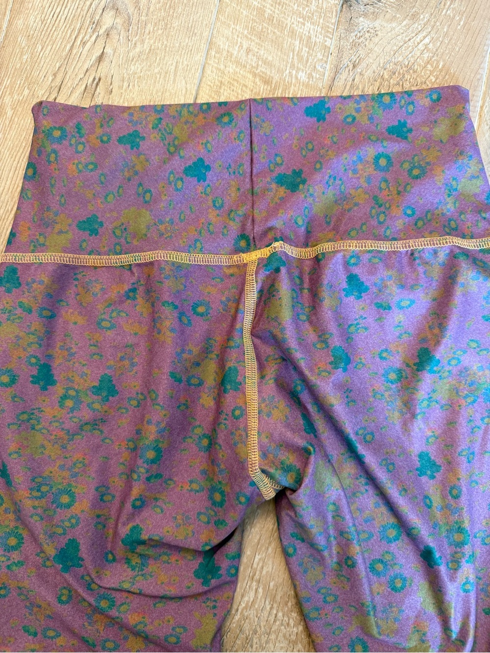 Teeki Leggings Purple Yoga Pilates Meadow Dream Style Small Floral Festival M - Picture 5 of 6
